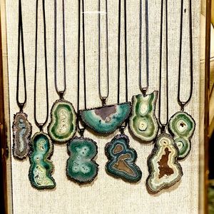 Agate Pendant Necklaces